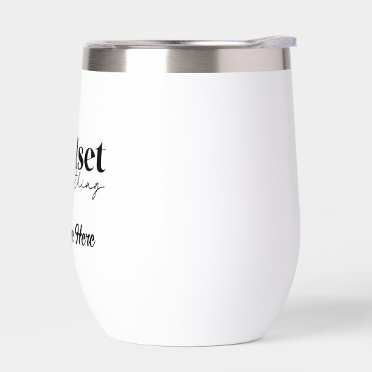 Mindset ist alles, Typografie Wasserflasche (Links)