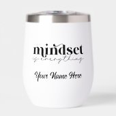 Mindset ist alles, Typografie Wasserflasche (Vorderseite)