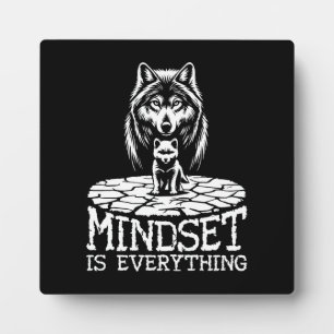 Mindset ist alles, Wolf - Fitness, Hustel, Erfolg Fotoplatte