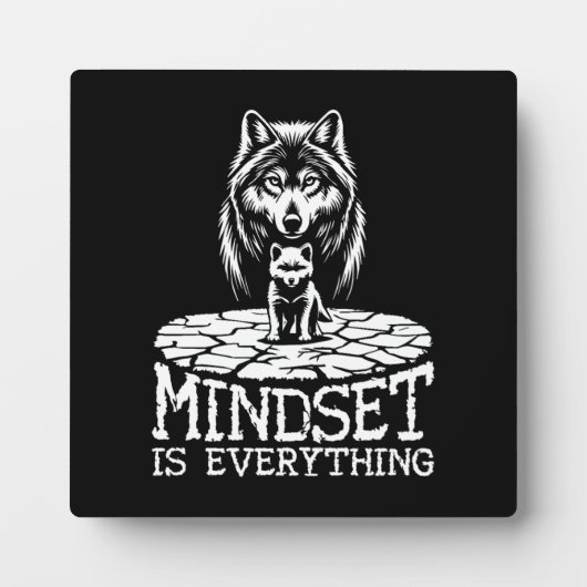 Mindset ist alles, Wolf - Fitness, Hustel, Erfolg Fotoplatte (Vorderseite)