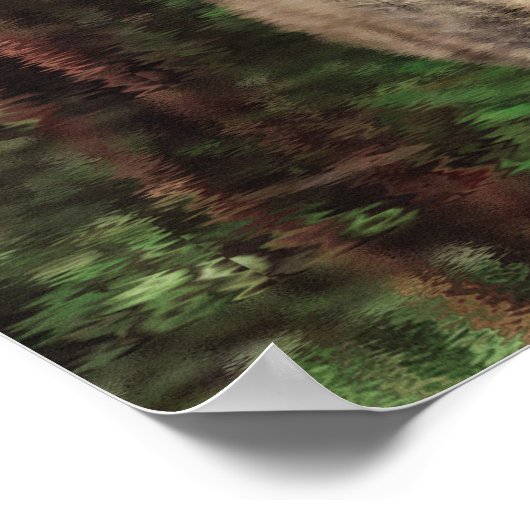 Mindset ist alles, Wolf und Pup Wasser reflektiere Poster (Ecke)