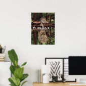 Mindset ist alles, Wolf und Pup Wasser reflektiere Poster (Heimbüro)