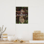 Mindset ist alles, Wolf und Pup Wasser reflektiere Poster (Küche)