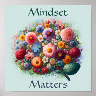 Mindset-Materie Inspiration für psychische Gesundh Poster