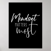 Mindset Matters, Hustle Success Gym Motivation Poster (Vorne)