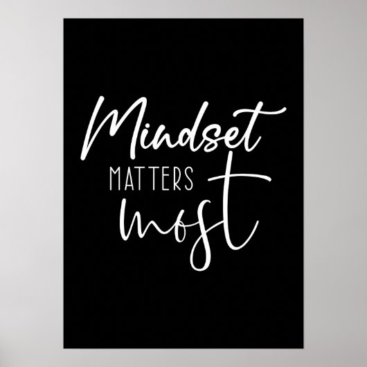 Mindset Matters, Hustle Success Gym Motivation Poster (Vorne)