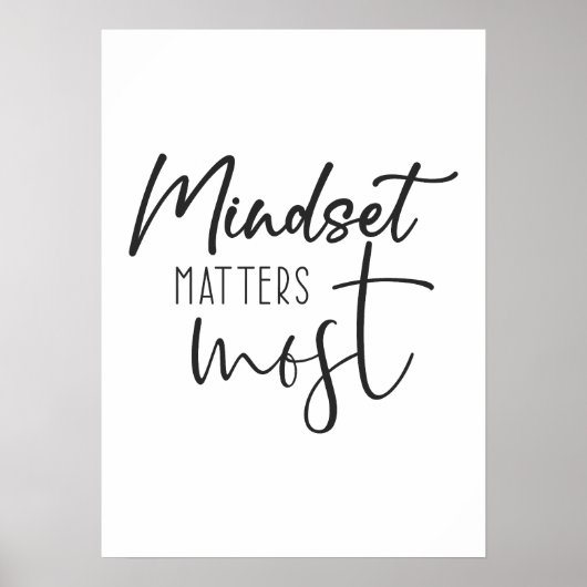 Mindset Matters Most - Hustle Success Motivierend Poster (Vorne)