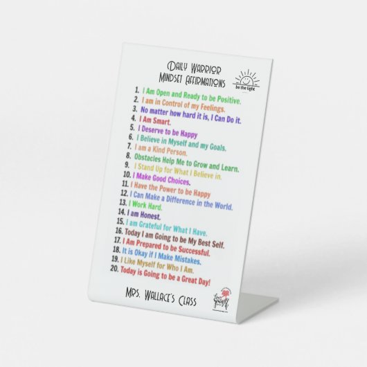 MINDSET-UNTERZEICHNUNG SOCKELSCHILD (Vorderseite)