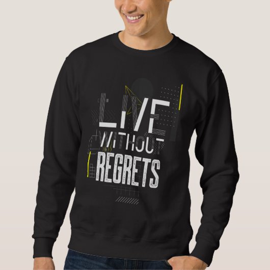 Mindset without Regrets Minimalistisch Geometric I Sweatshirt (Vorderseite)