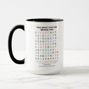 Mindset Word Search Puzzle Design Tasse