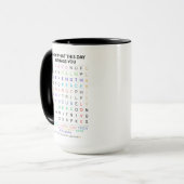 Mindset Word Search Puzzle Design Tasse (Vorderseite Links)