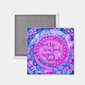 Mindset Zitat Hübsche Inspirivity Lila Trendy Magnet (Vorderseite/Rückseite)