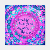 Mindset Zitat Hübsche Inspirivity Lila Trendy Magnet (Vorne)