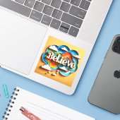 MindSphere: Glauben Sie an einen Farbaufkleber mit Aufkleber (Laptop mit iPhone)