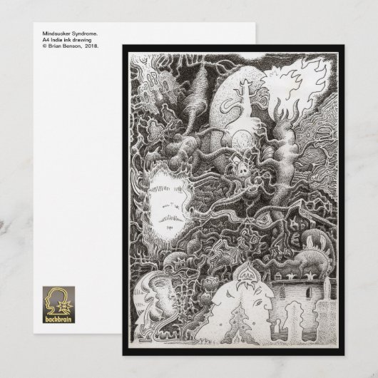 Mindsucker-Syndrom flache Karte (Vorne/Hinten)