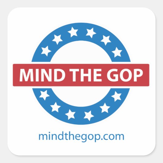 MindtheGOP.com Square Stickers (Vorderseite)