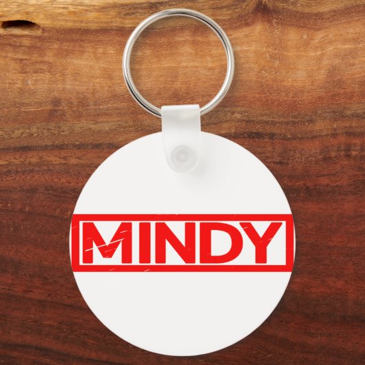 Mindy Briefmarke Schlüsselanhänger (Vorderseite)