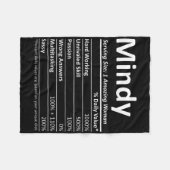 Mindy Nutrition Personalisiert Name Funny Christma Fleecedecke (Vorderseite (Horizontal))