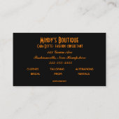 Mindys Boutique Visitenkarte (Rückseite)