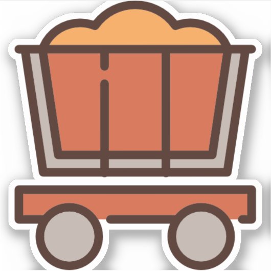 Mine Cart Aufkleber (Vorderseite)