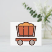 Mine Cart Postkarte (Stehend Vorderseite)