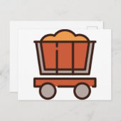 Mine Cart Postkarte (Vorne/Hinten)