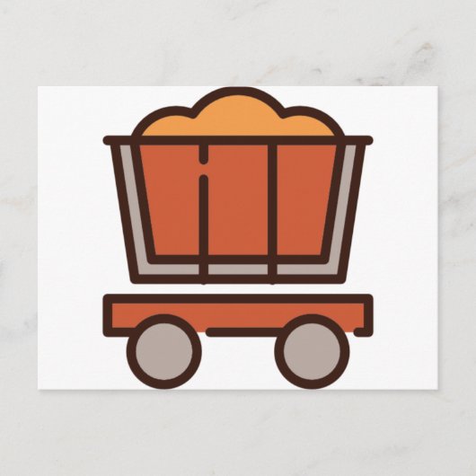 Mine Cart Postkarte (Vorderseite)