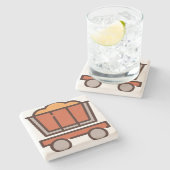 Mine Cart Steinuntersetzer (Seitenansicht)