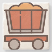 Mine Cart Steinuntersetzer (Vorderseite)