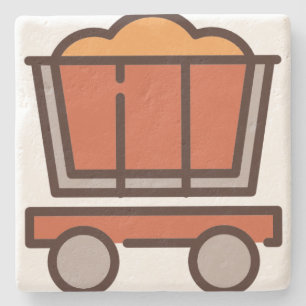 Mine Cart Steinuntersetzer