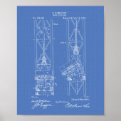 Mine Elevator 1892 Art Blueprint Poster (Vorne)
