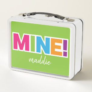 MINE! - Farbige Personalisierte Metall Brotdose