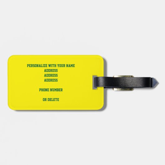 Mine! Mädchenvolleyball-grüne Goldmannschaft Farbe Gepäckanhänger (Rückseite horizontal)