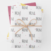 "Mine Mine Mine" Crazy Niedlich Chick Liebe Geschenkpapier Set (Beispiel)