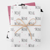"Mine Mine Mine" Crazy Niedlich Cow Liebe Geschenkpapier Set (Beispiel)