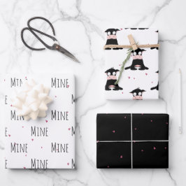 "Mine Mine Mine" Crazy Niedlich Cow Liebe Geschenkpapier Set