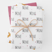 "Mine Mine Mine" Crazy Niedlich Puffer Liebe Geschenkpapier Set (Beispiel)