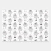 "Mine Mine Mine" Crazy Niedliche Sheep Liebe Geschenkpapier Set (Vorderseite 2)