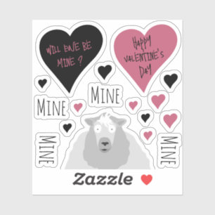 Mine Mine Minine Sheep Theme niedlich Aufkleber