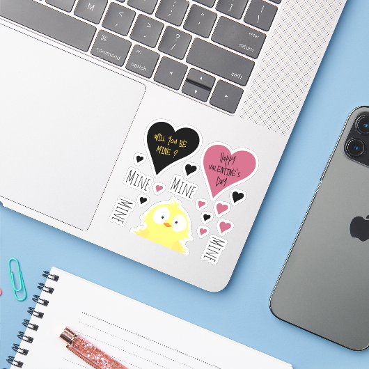 Mine niedlich Mine Piazza della Riforma Aufkleber (Laptop mit iPhone)