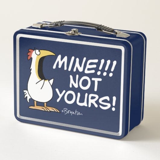 Mine Not your Boynton Chicken Metall Brotdose (Vorderseite)