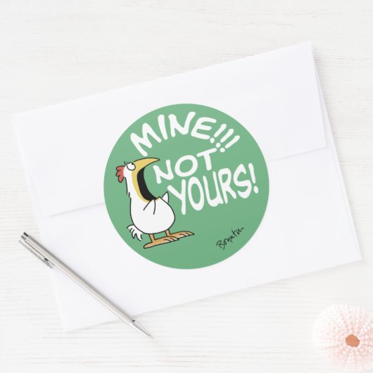 Mine Not your Boynton Chicken Runder Aufkleber (Umschlag)