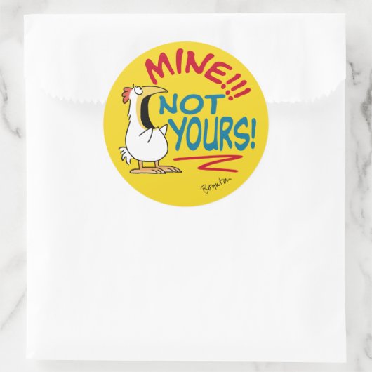 Mine Not your Boynton Chicken Runder Aufkleber (Tasche)