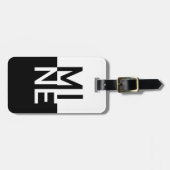 MINE Schwarz & Weiß Gepäckanhänger (Vorderseite horizontal)