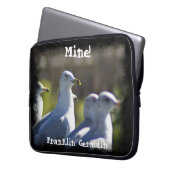 Mine! Seagull an der Rail Black Edge Laptopschutzhülle (Vorderseite Links)
