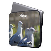Mine! Seagull auf der Schiene Laptopschutzhülle (Vorderseite Links)