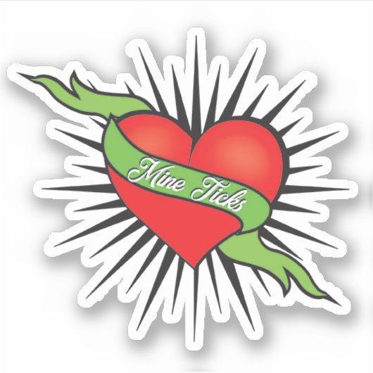 Mine Ticks Tattoo Sticker (Vorderseite)