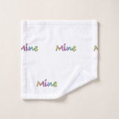 Mine Yellow Grid  Badhandtuch Set (Waschlappen)