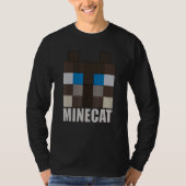 Minecat Block Blocky Cat T-Shirt (Vorderseite)