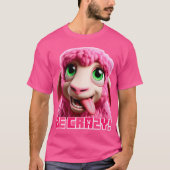 Minecraft "Be Crazy" Minecraft Pink Sheep Funny T-Shirt (Vorderseite)